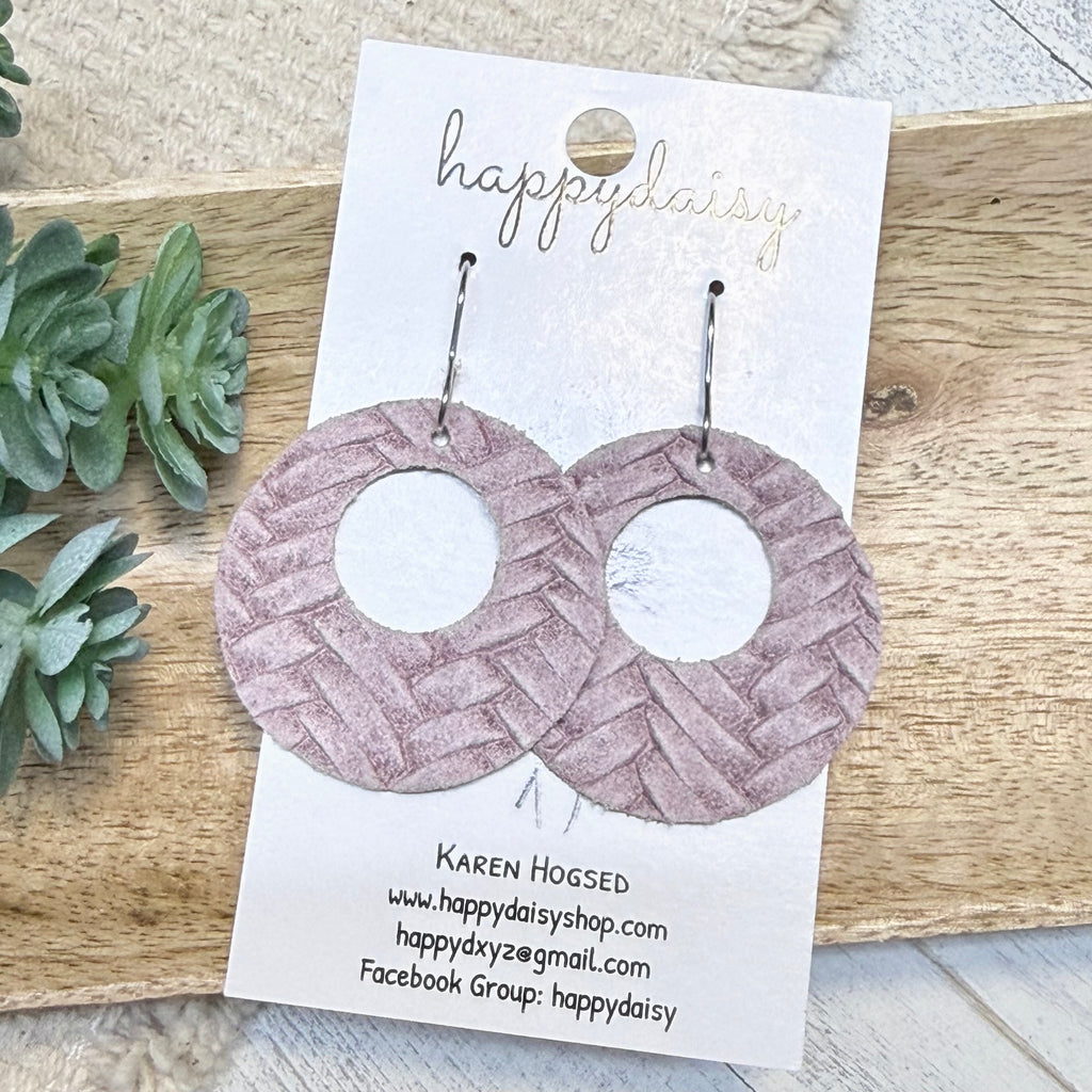 Embossed Italian Leather Savannah Earrings