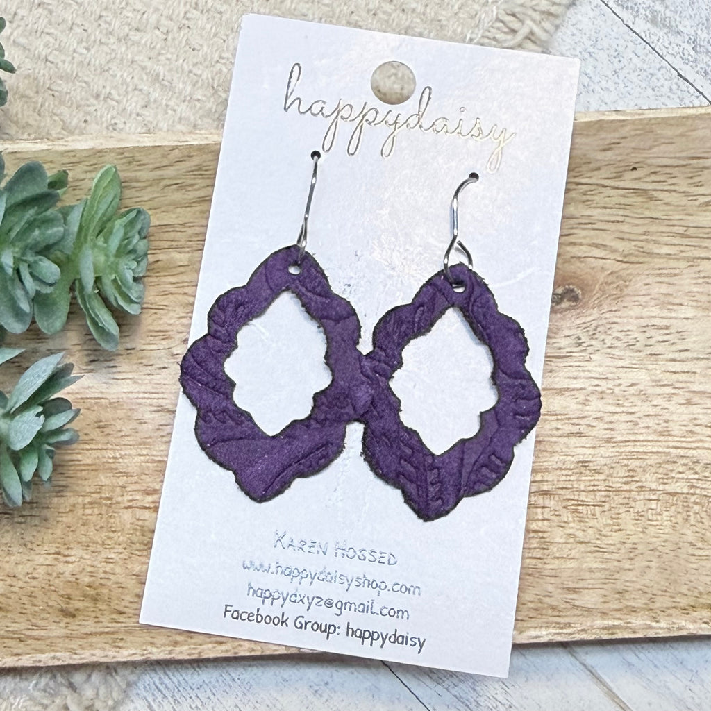 Embossed Italian Leather Savannah Earrings