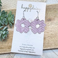 Lavender Embossed Suede Flora Earrings