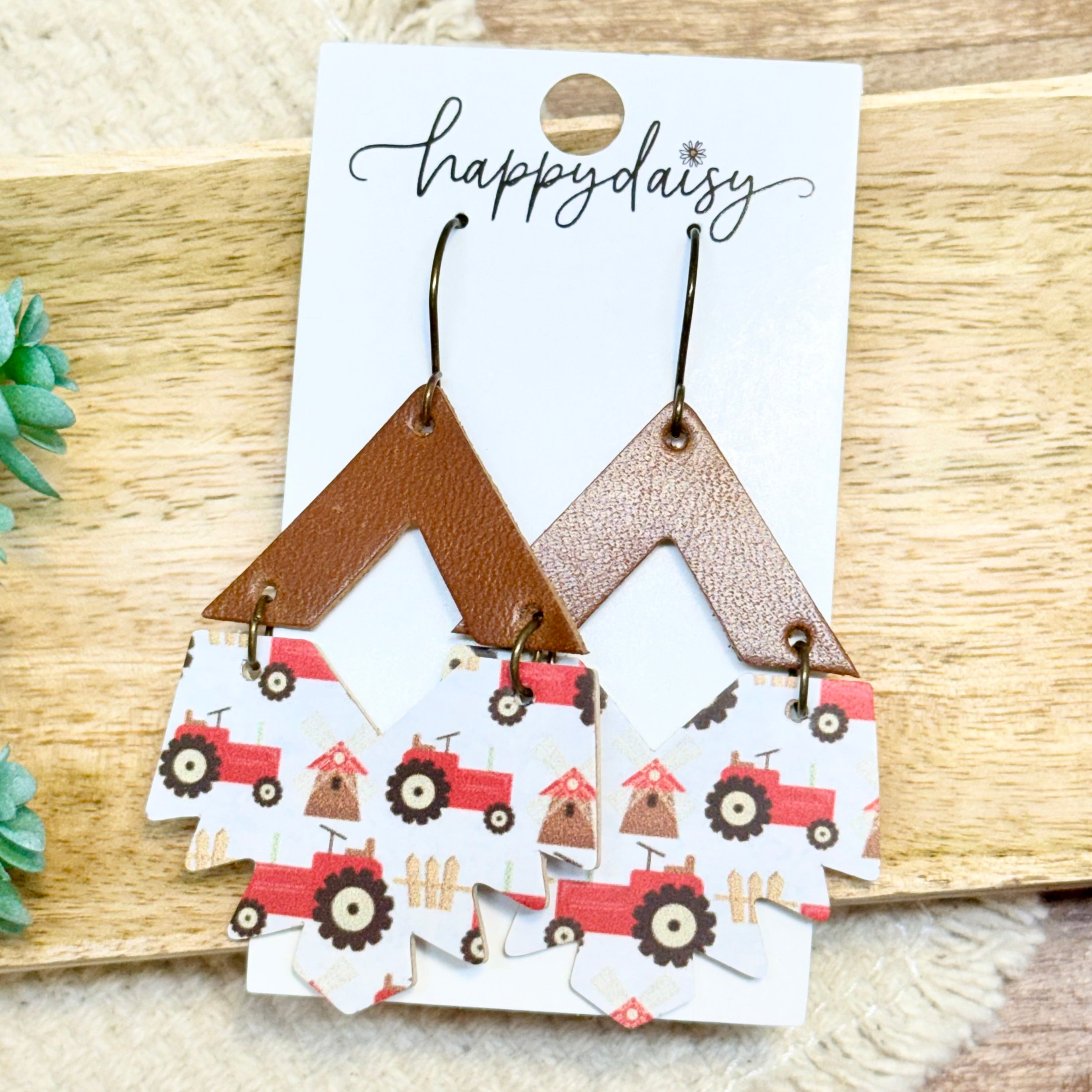 Farm Tractor Dakota Earrings