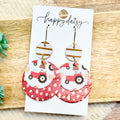Farm Tractor Halo Earrings