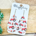 Farm Tractor Teardrop Earrings
