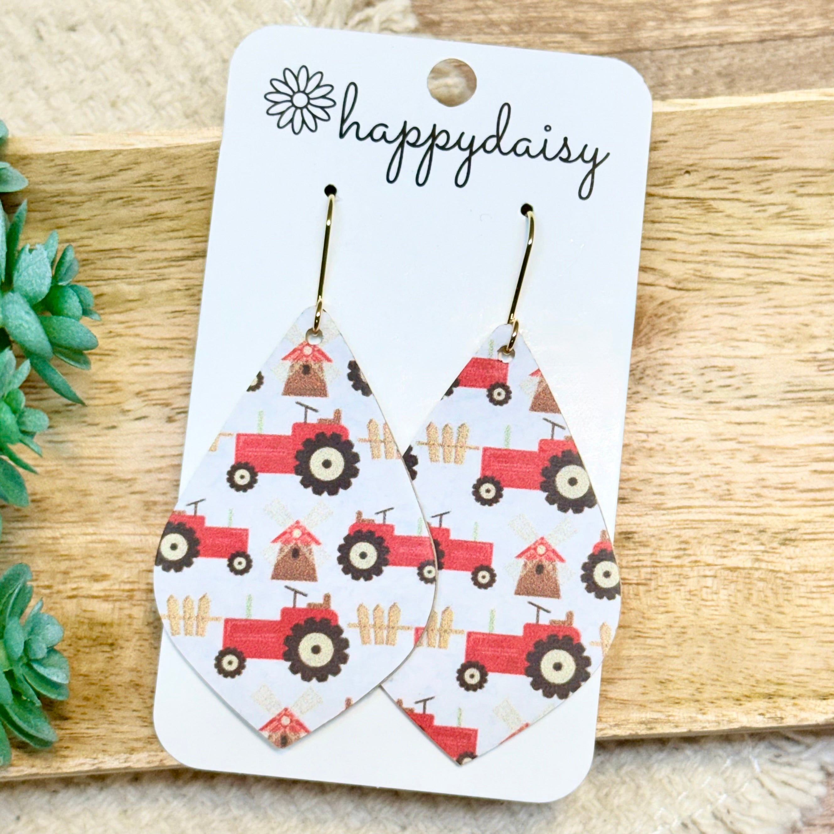 Farm Tractor Vale Earrings