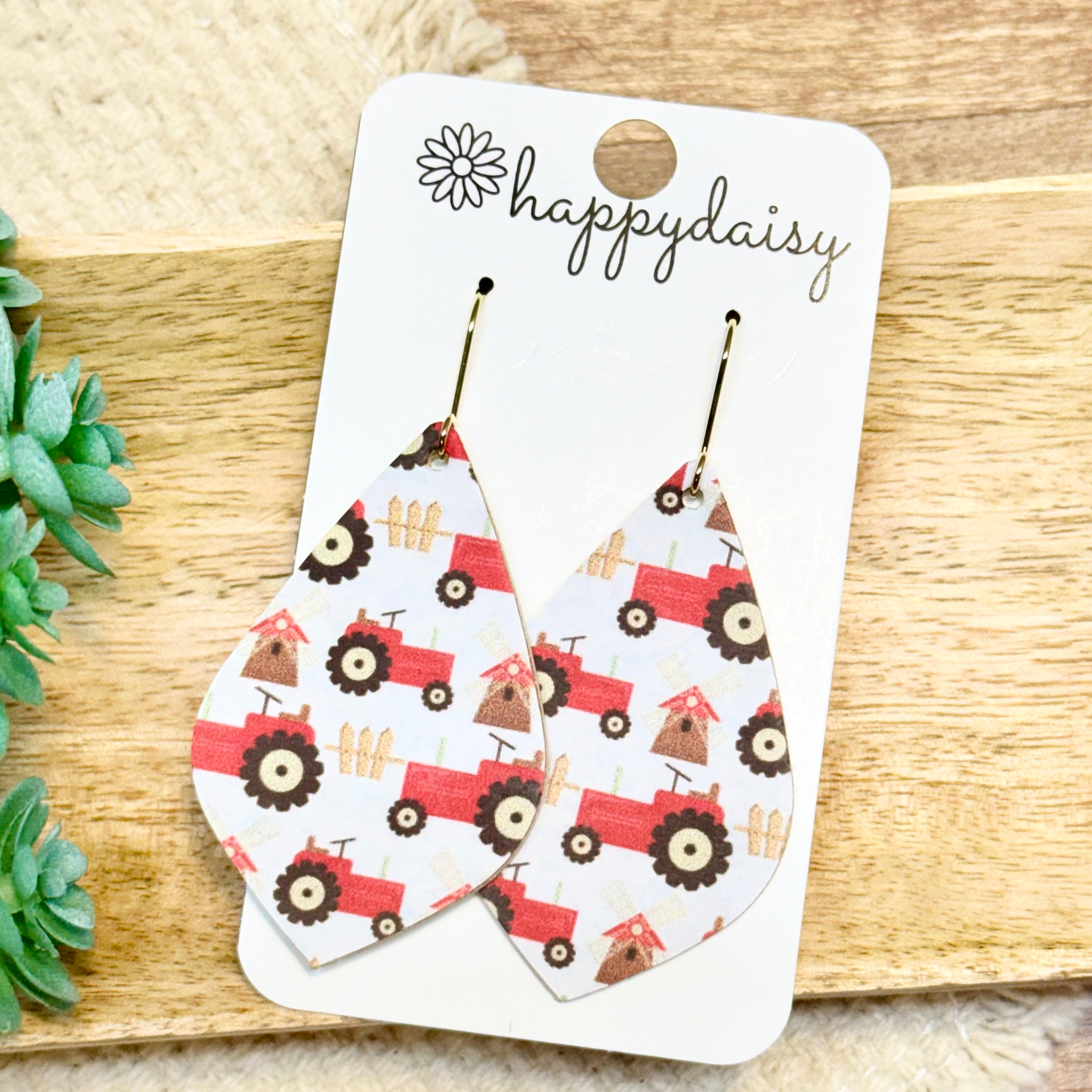 Farm Tractor Vale Earrings