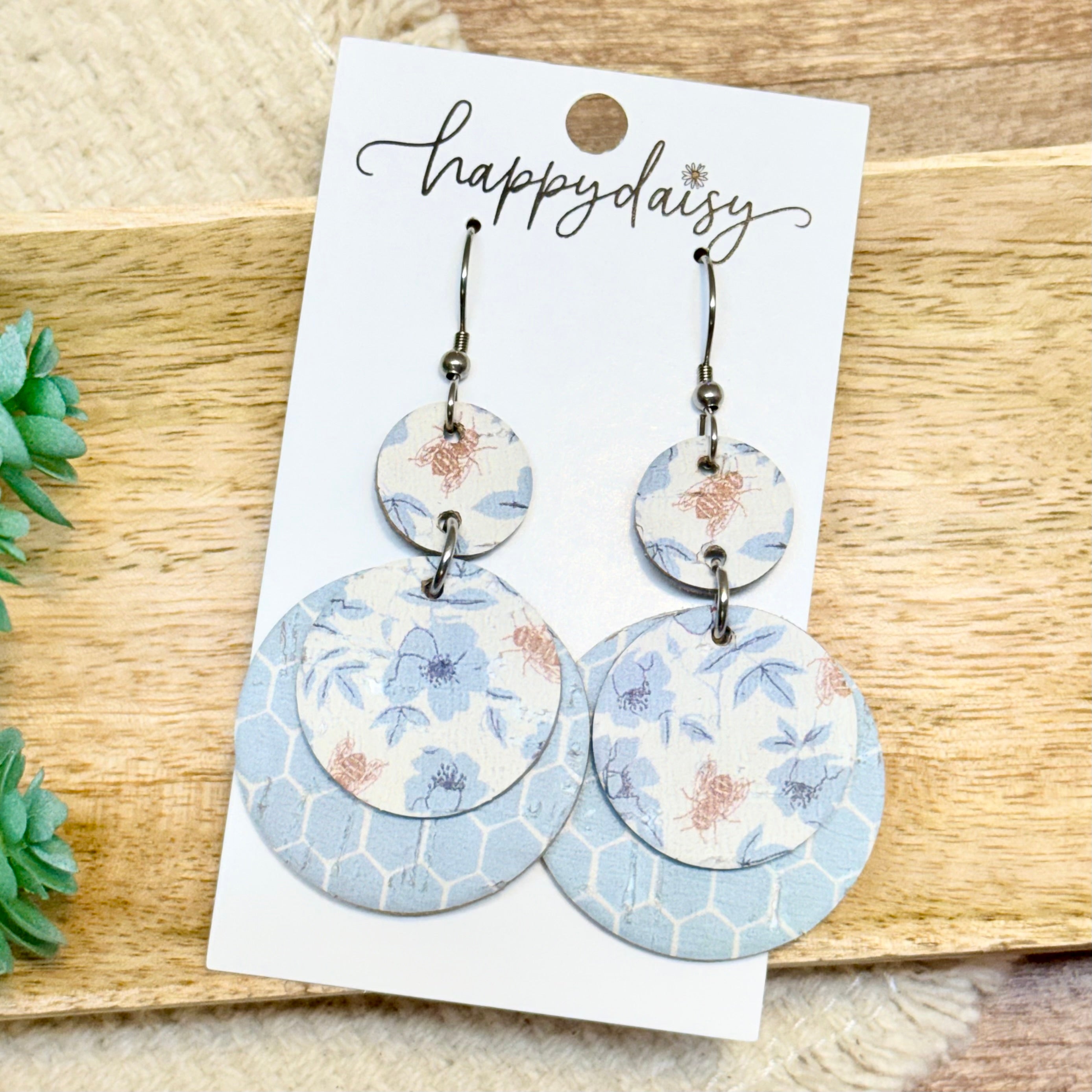 Bees & Blooms Halo Earrings
