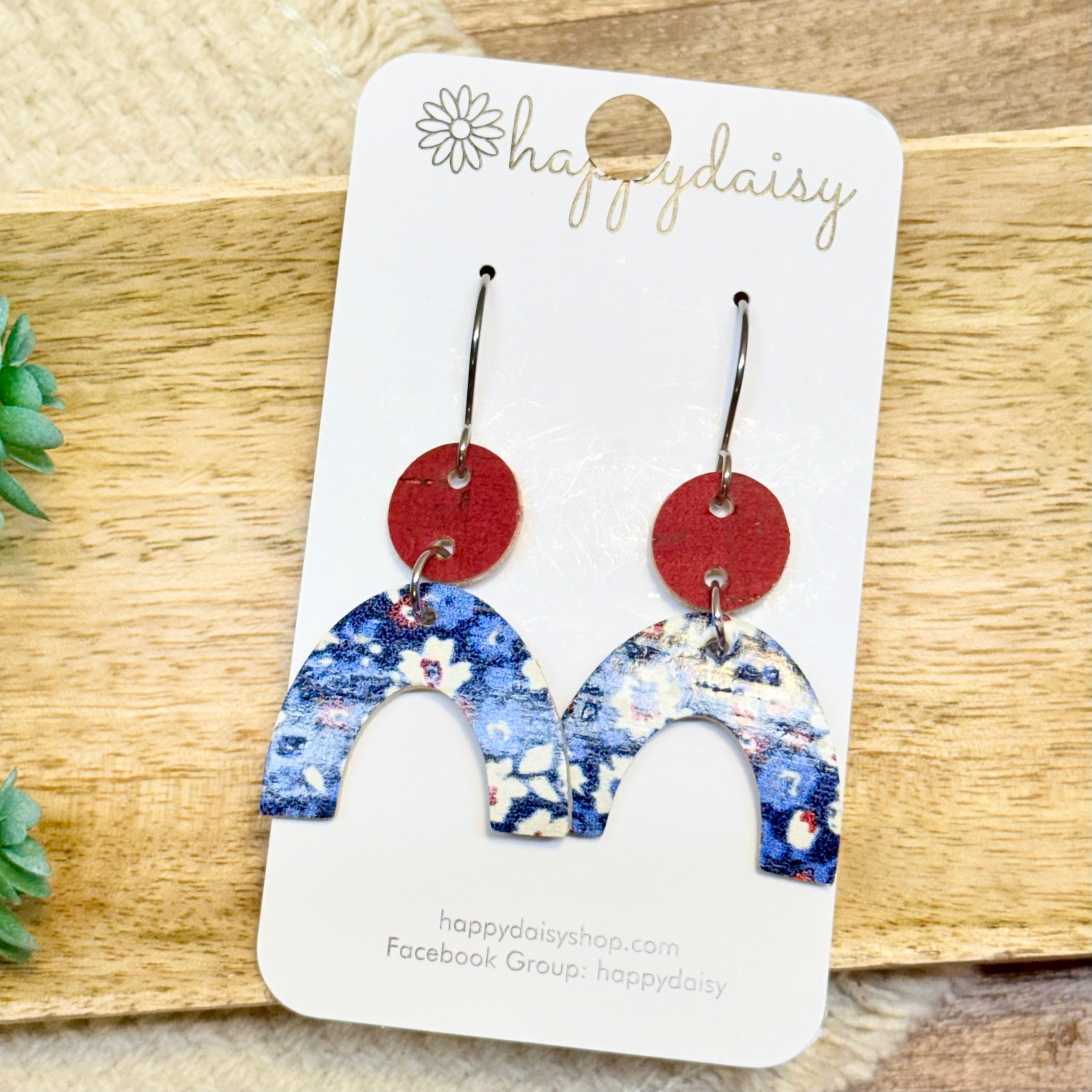 Americana Floral Arwen Arch Earrings