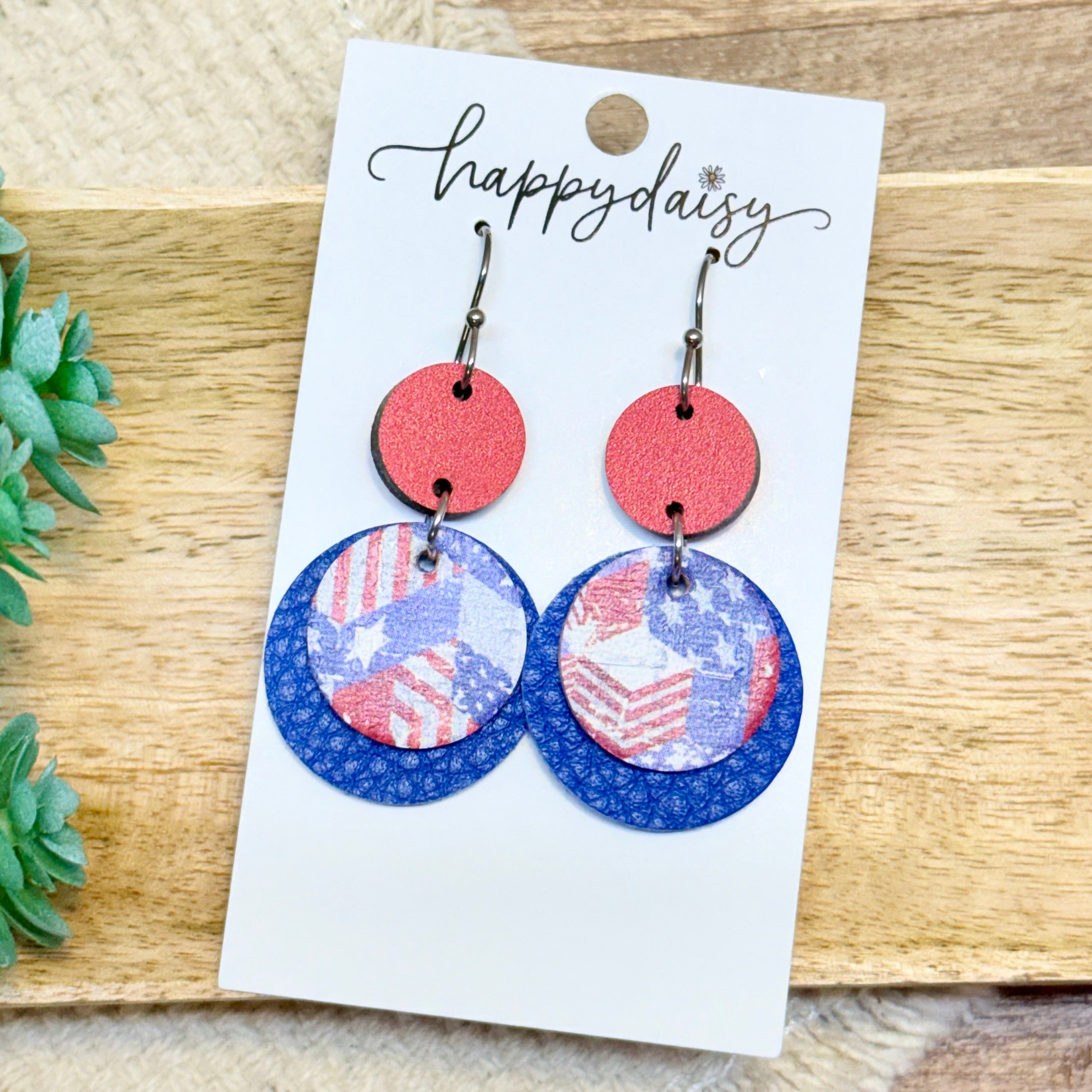 Liberty Patchwork Halo Earrings