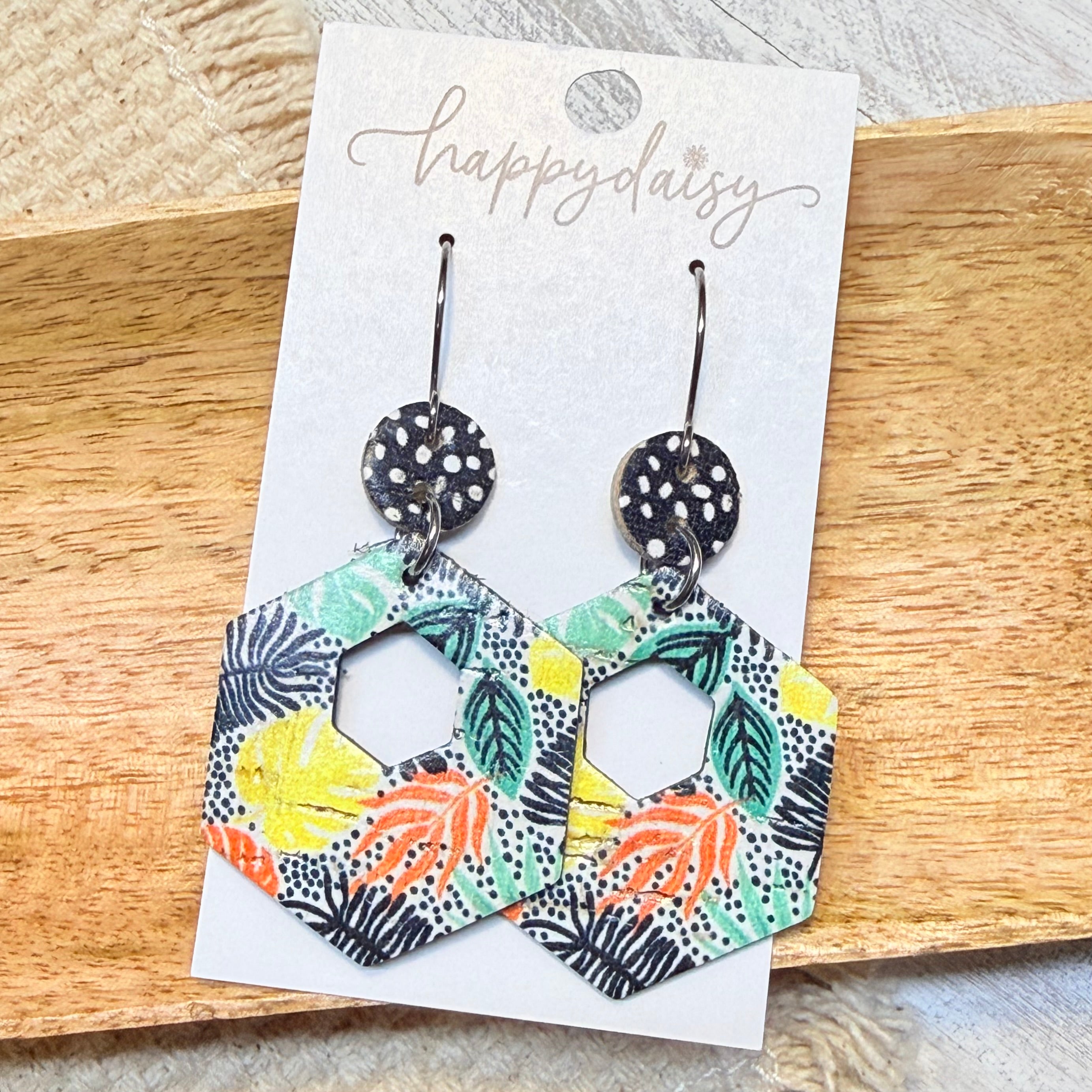 Tropical Sketch Hexy Earrings