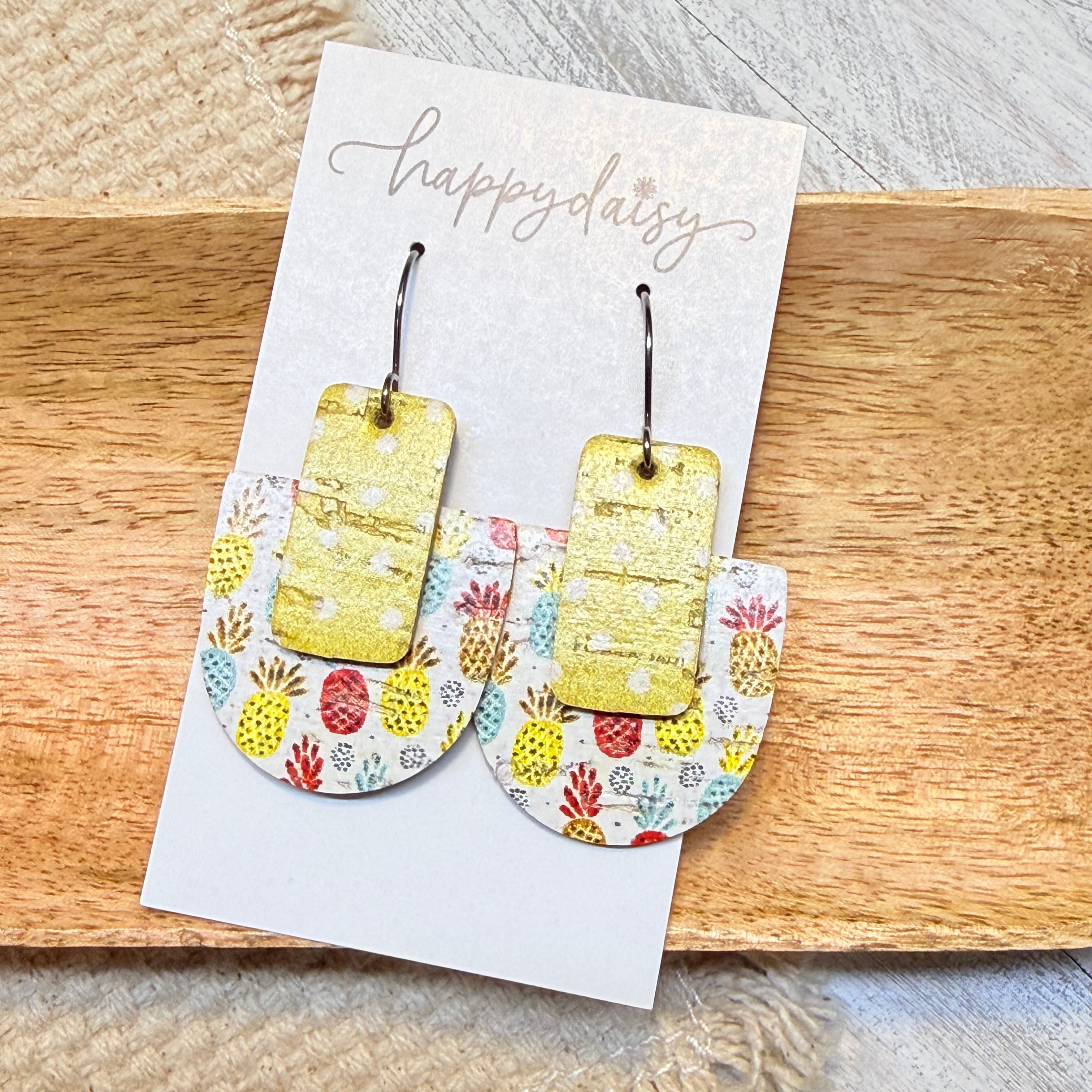 Pineapple Print Bellamy Earrings