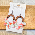 Sugar Baby Watermelon Dahlia Earrings