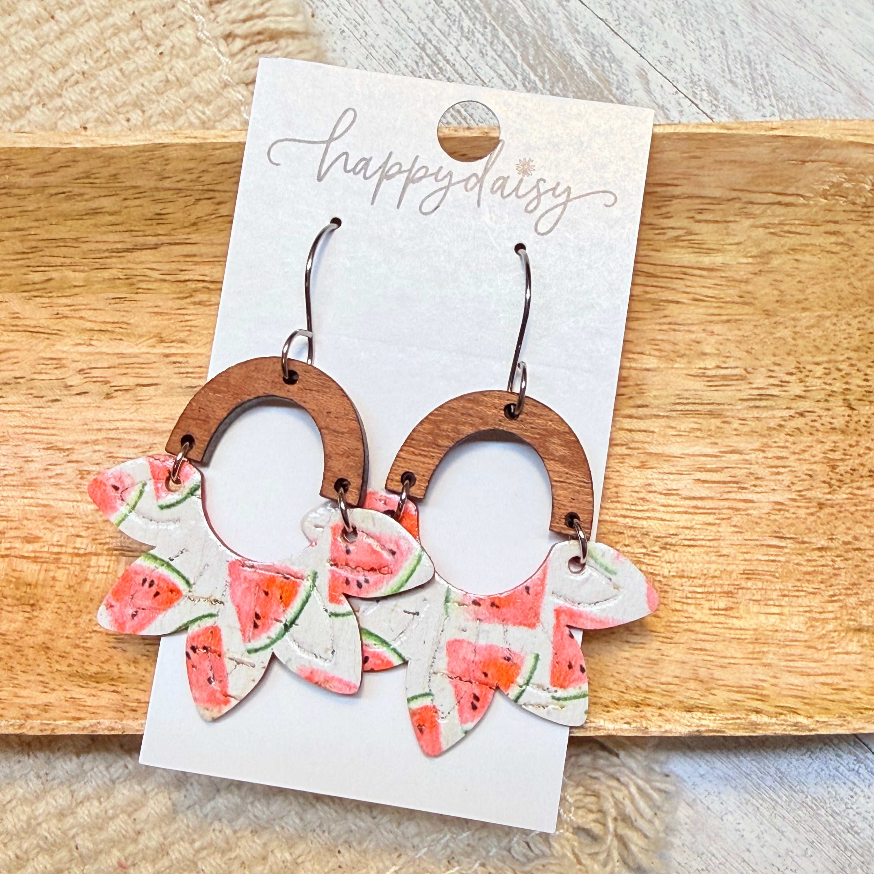 Sugar Baby Watermelon Dahlia Earrings