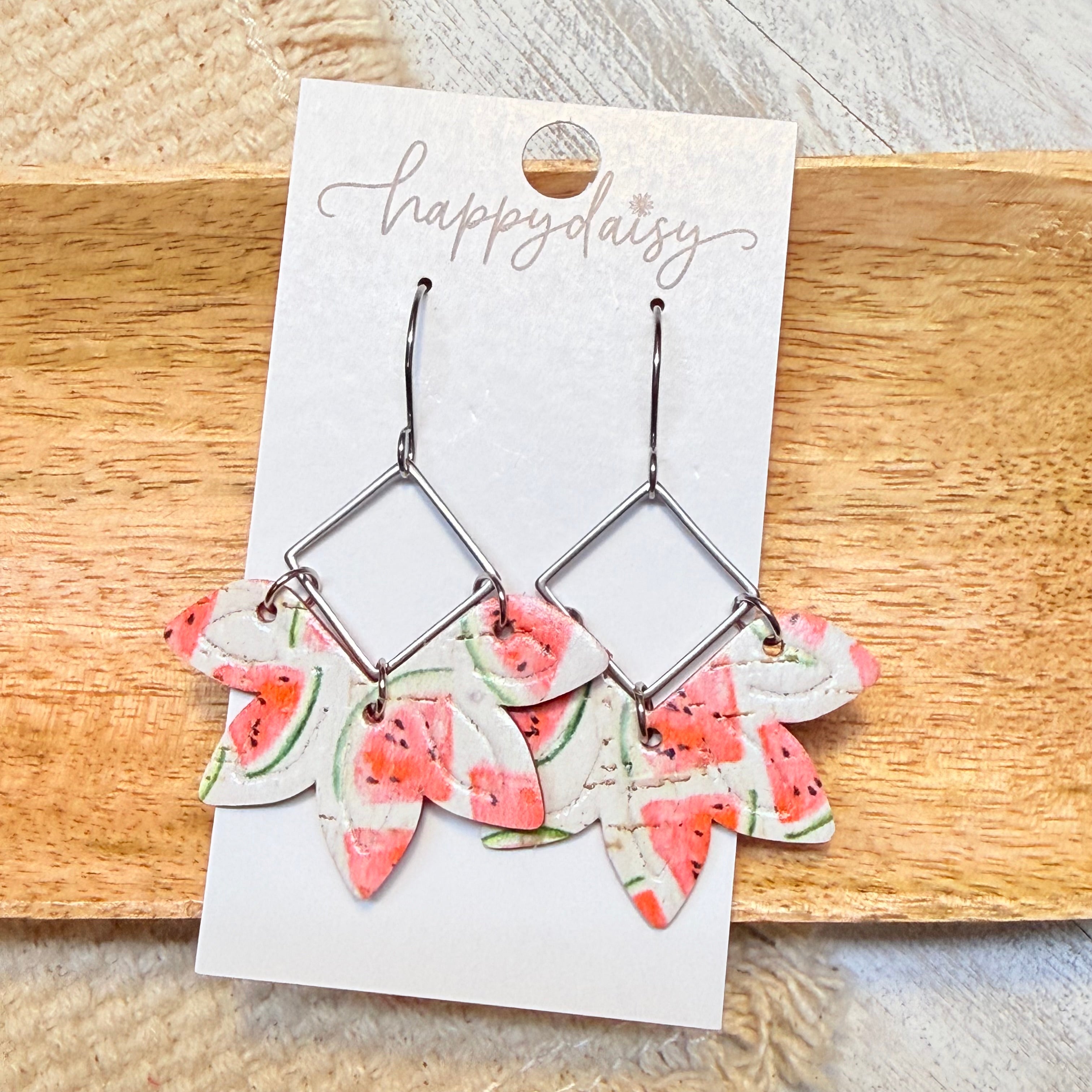 Sugar Baby Watermelon Dahlia Earrings