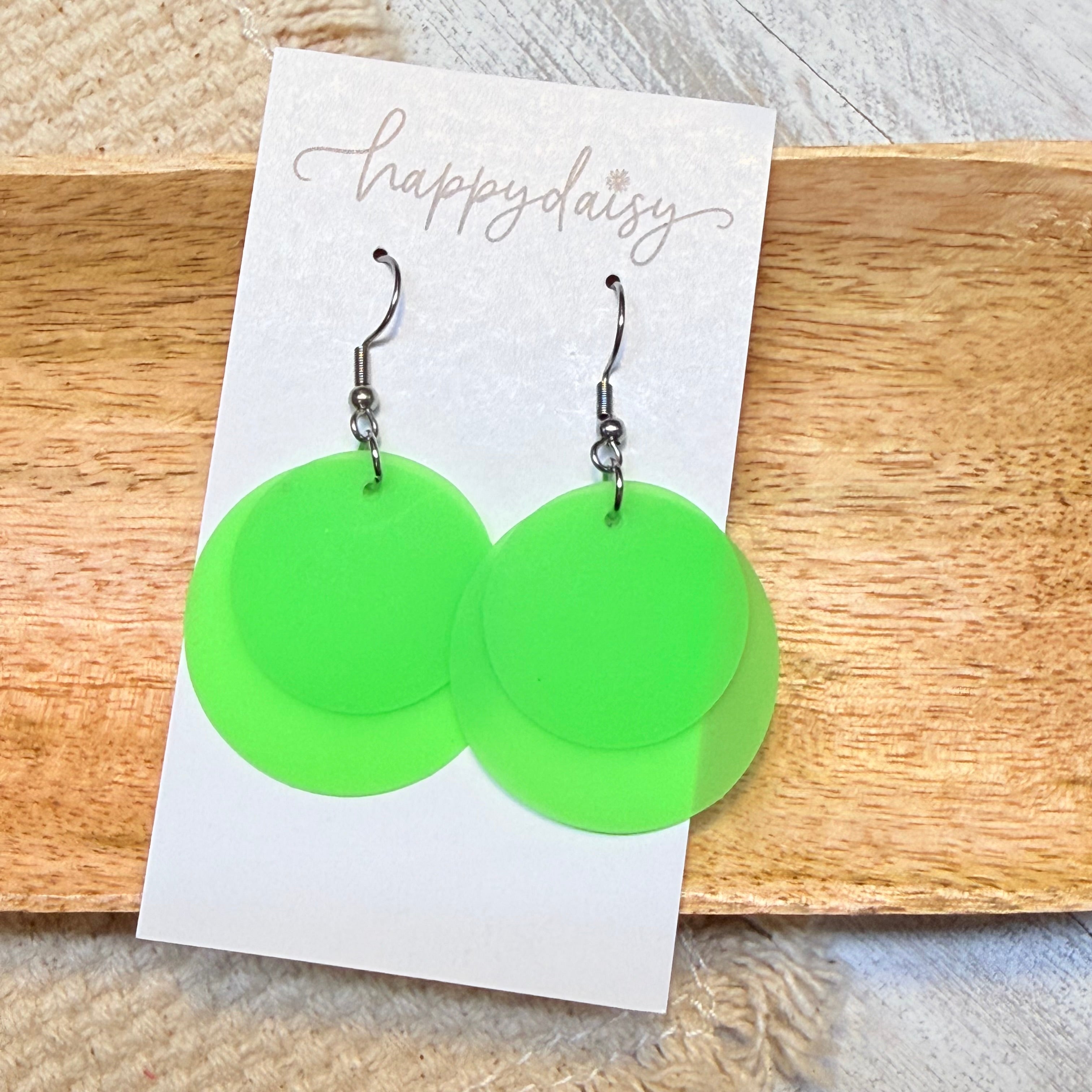 Green Pool Beach Halo Earrings