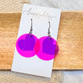 Purple Heart Pool Beach Halo Earrings