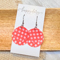 Polka Dot Coral Pool Beach Halo Earrings