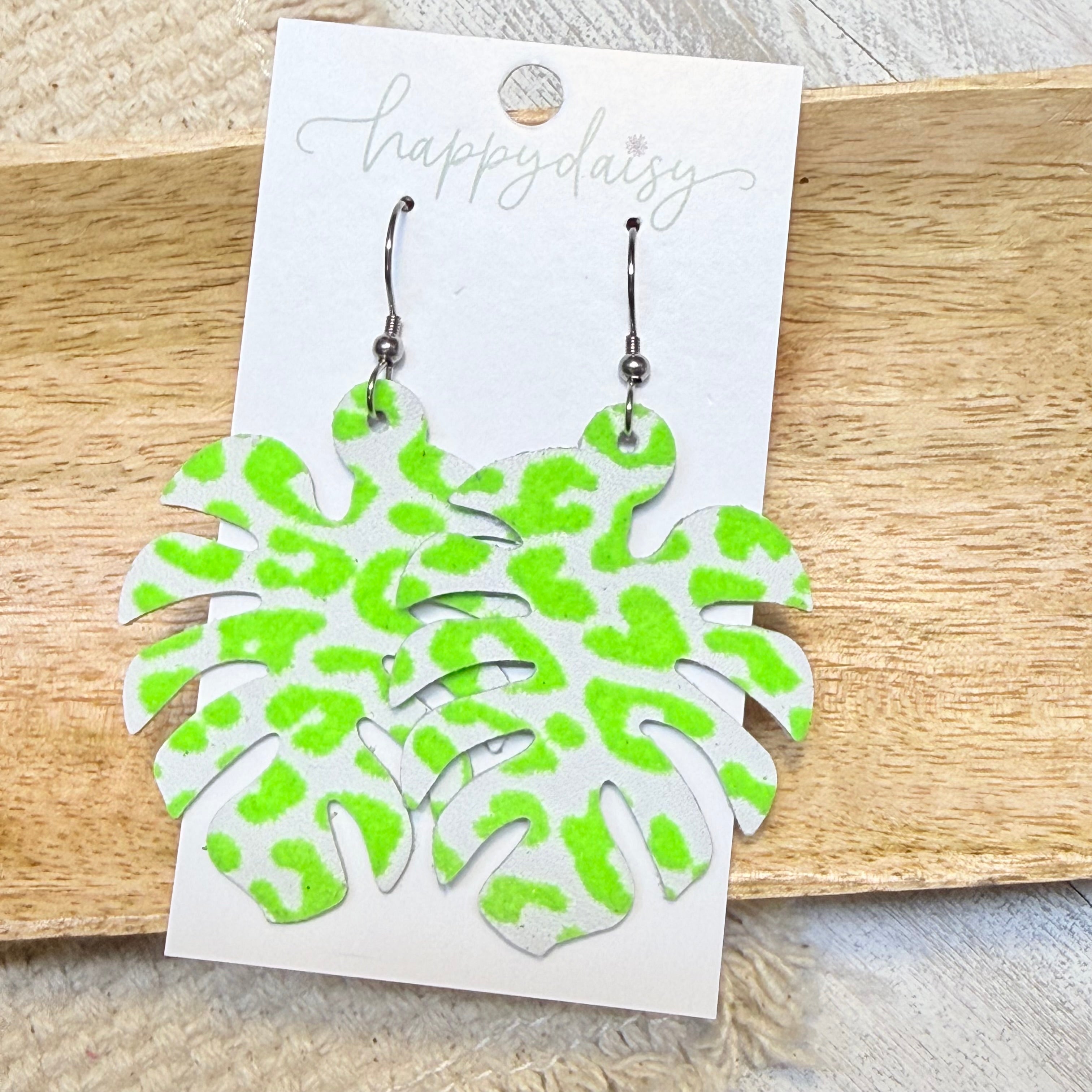 Monstera Leaf Earrings