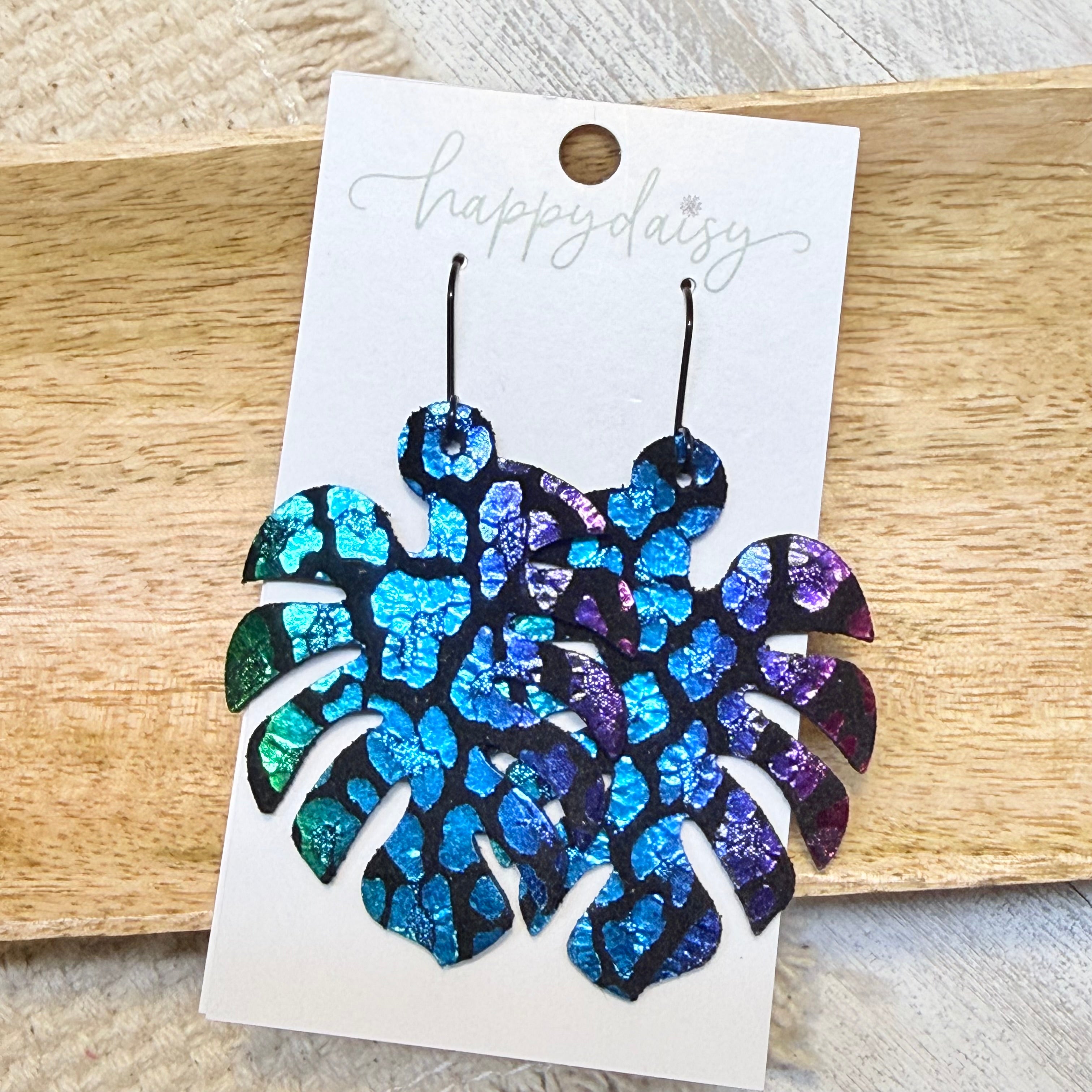 Monstera Leaf Earrings