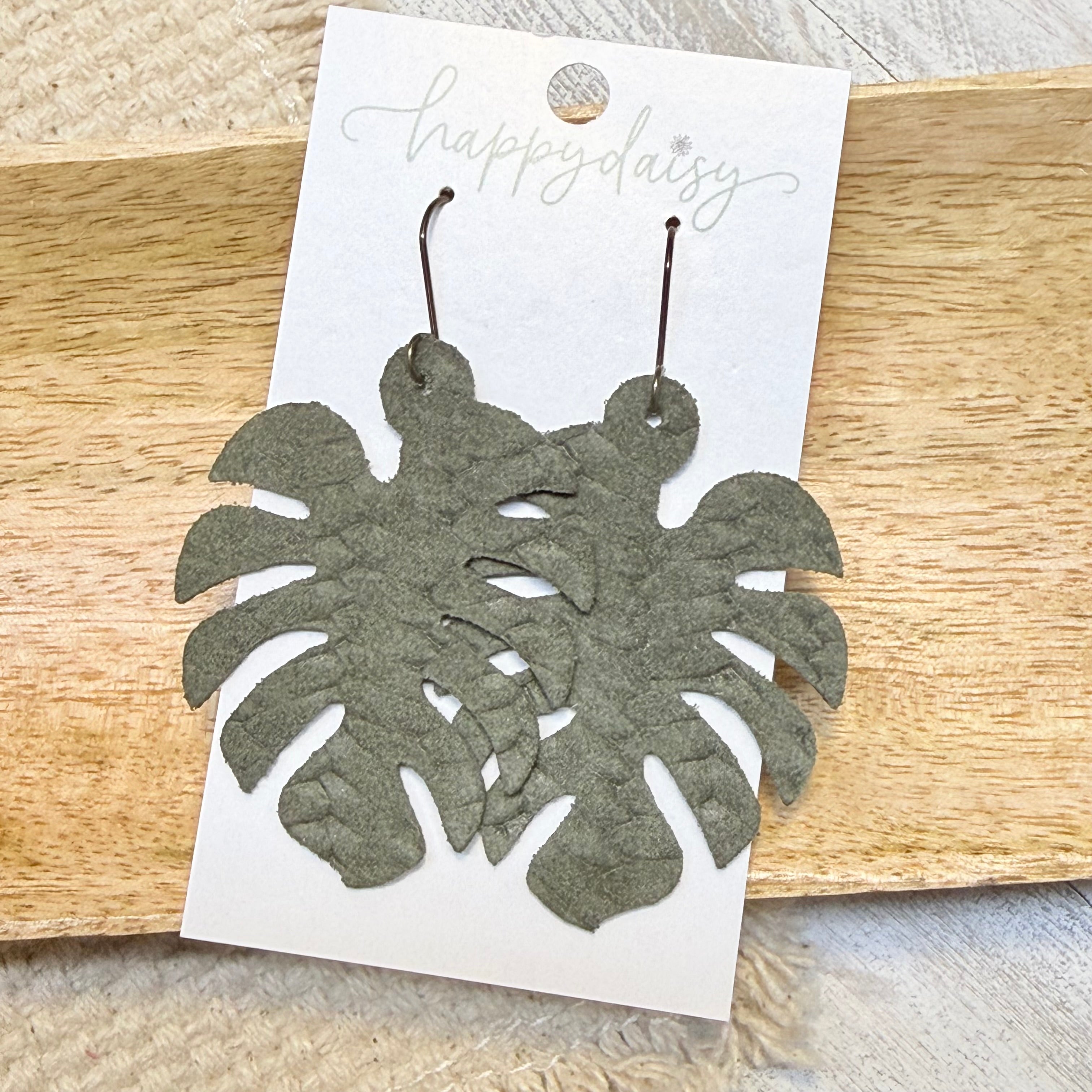 Monstera Leaf Earrings