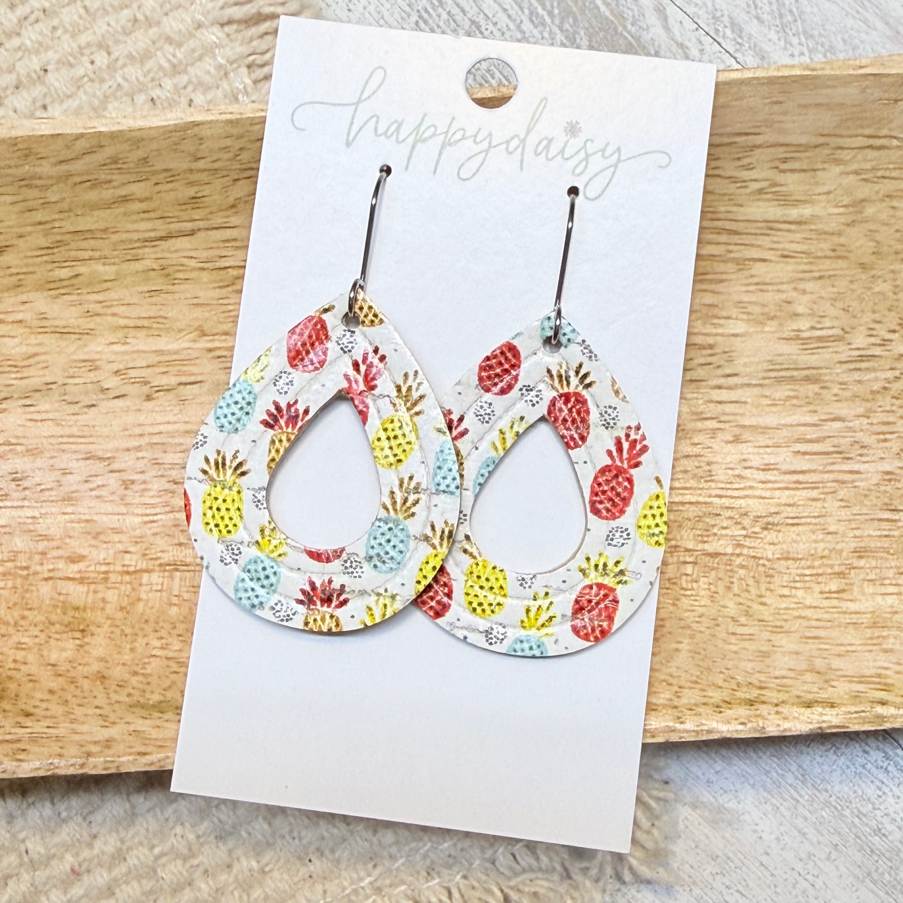 Pineapple Print Willow Earrings