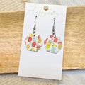 Pineapple Print Mini Hex Earrings
