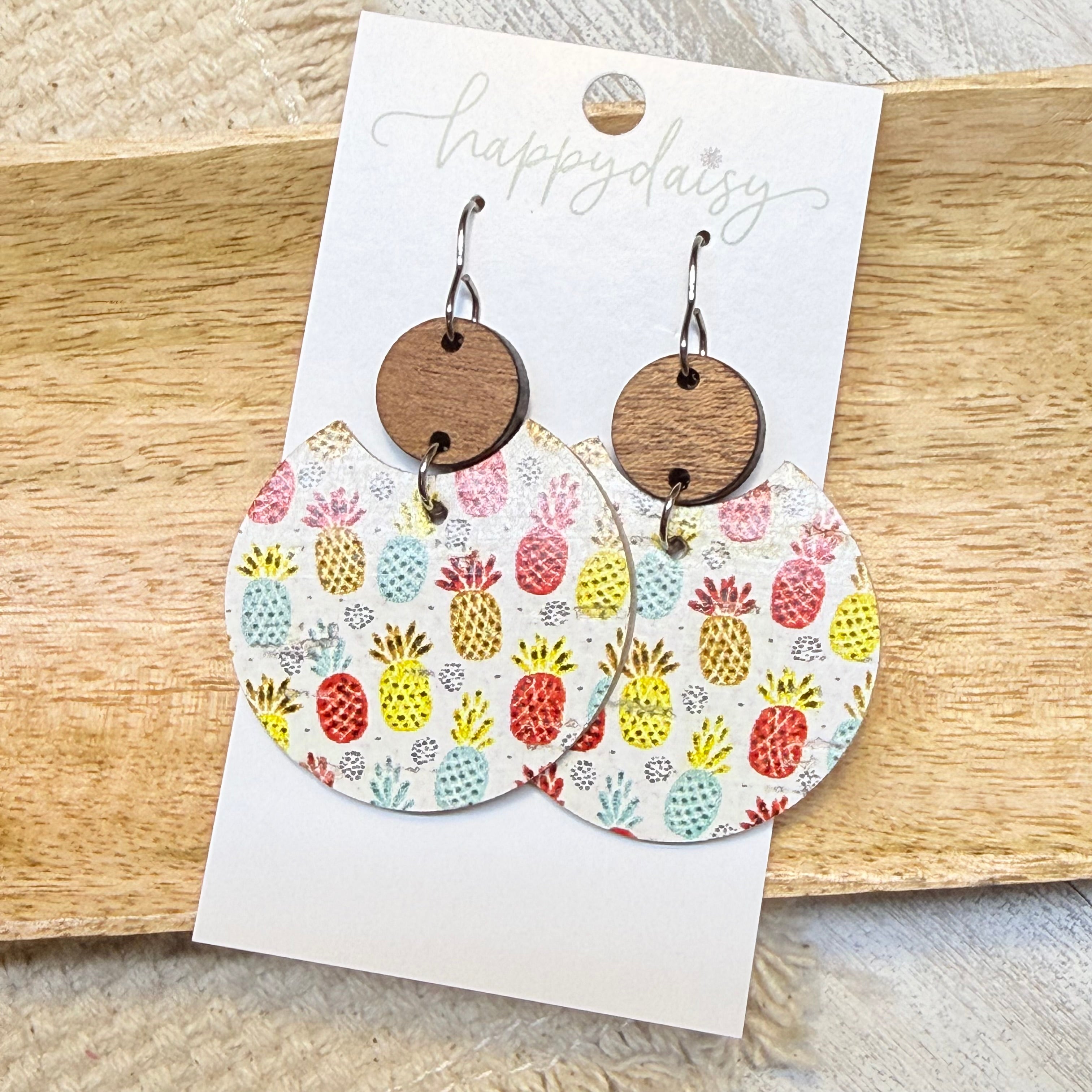 Pineapple Print Capri Earrings