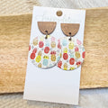 Pineapple Print Luna Earrings