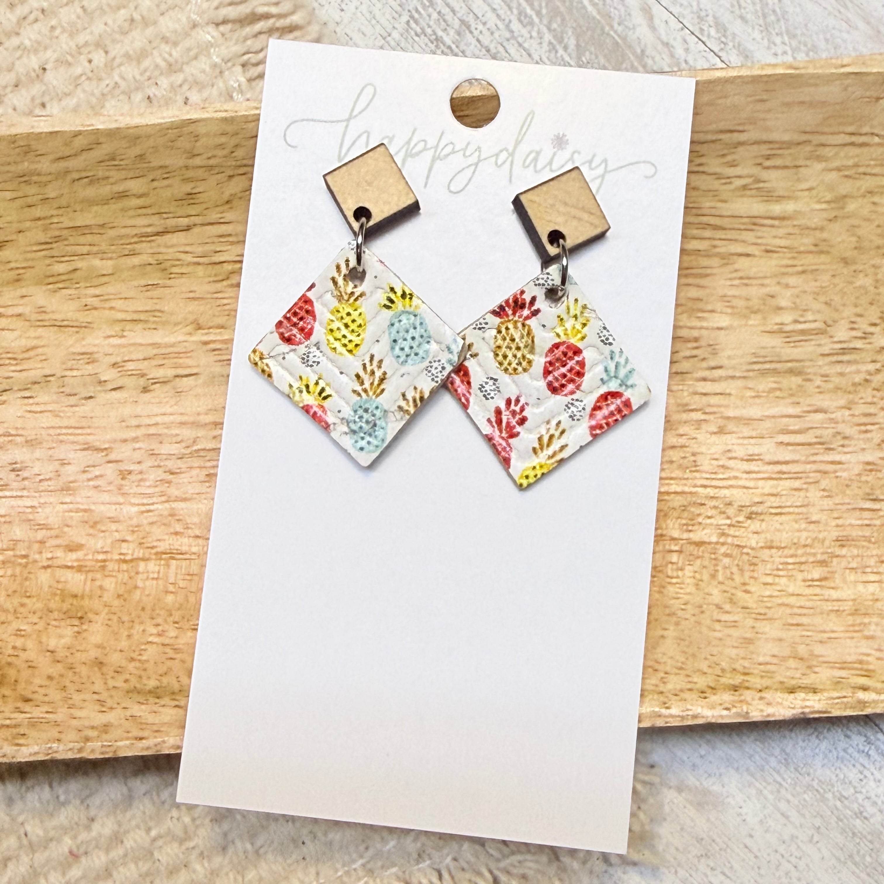 Pineapple Print Jimmie Earrings