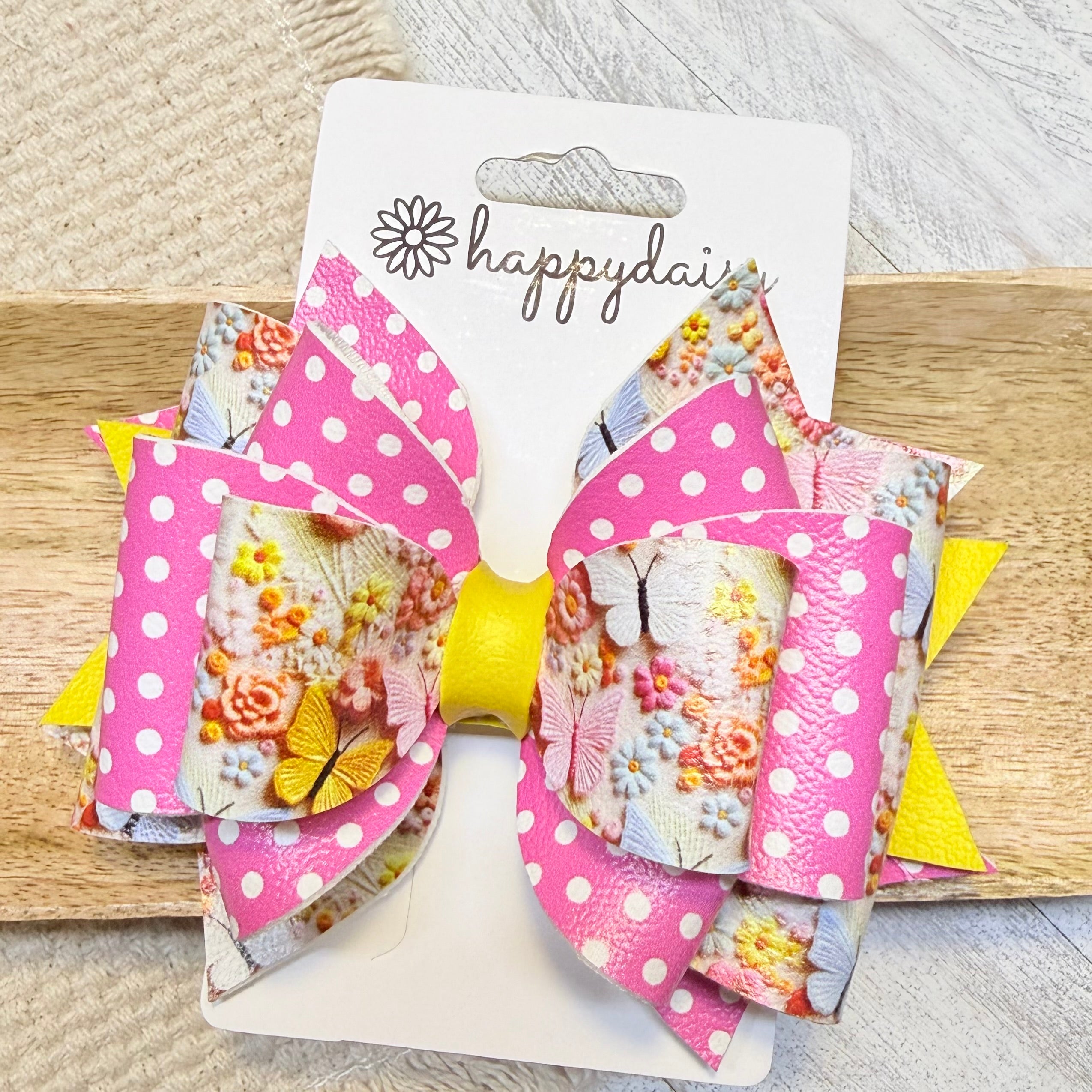 Floral Butterfly Luxe Bow 4.5"