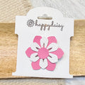 Pink Island Flower Clip 2"