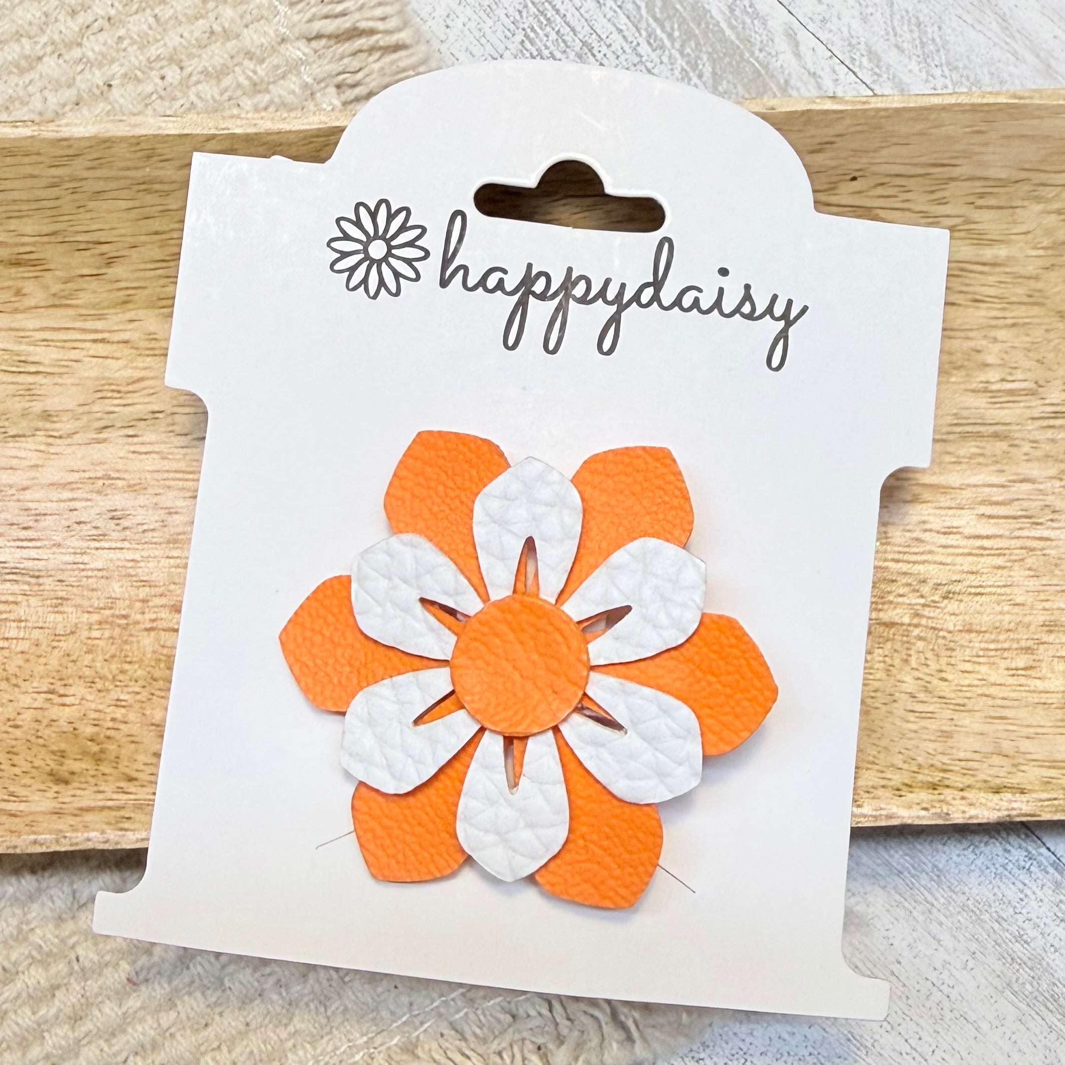 Orange Island Flower Clip 2"