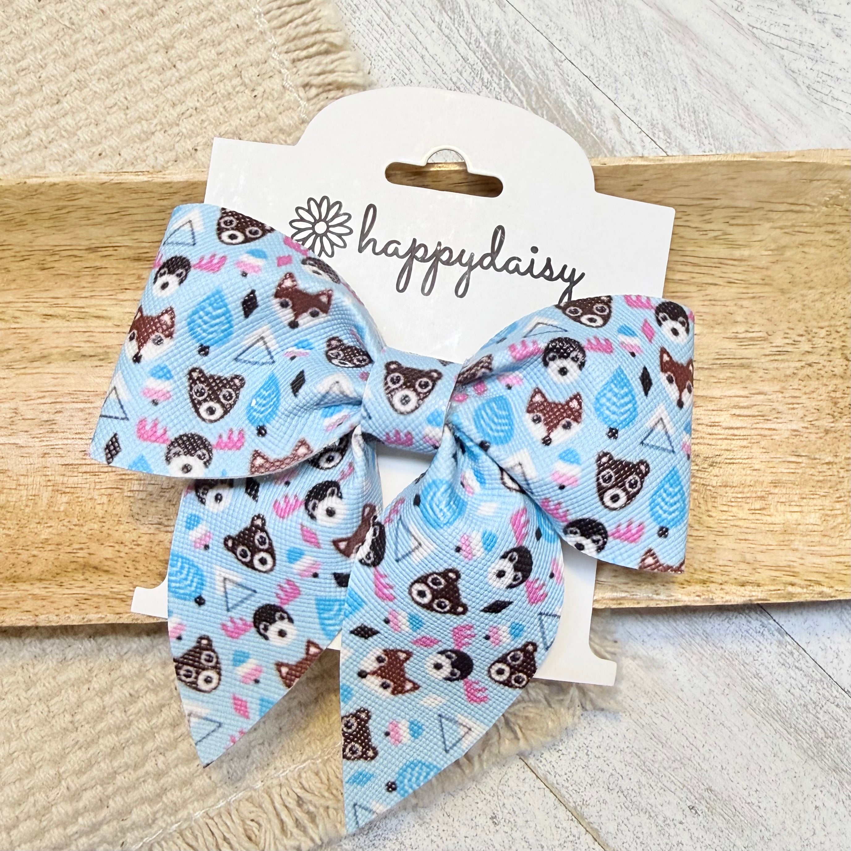 Forest Animal Sailor Bow 3.5"