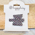 Midnight Disco Bow Clip 1.75"