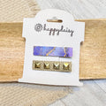 Purple Galaxy Marble & Gold Hair Clip Set 1.75"
