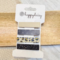 Neutral Glitter & Animal Print Hair Clip Set 1.75"