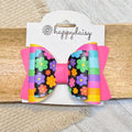 Bright Floral Chloe Bow 3.5"