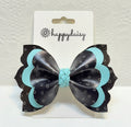 Black & Turquoise Dakota Bow 4"