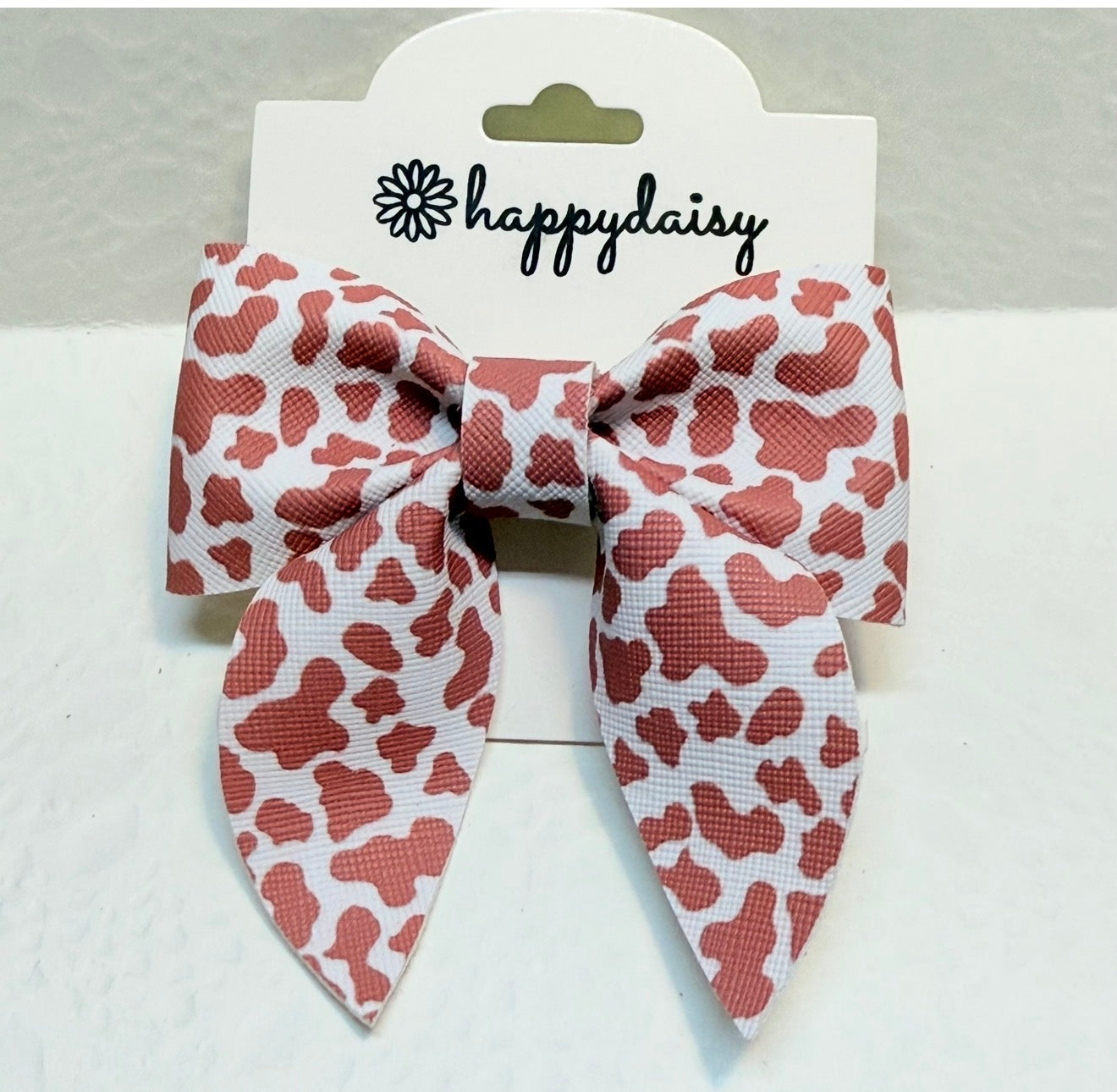 Cow Print Sailor Bow 3.5"