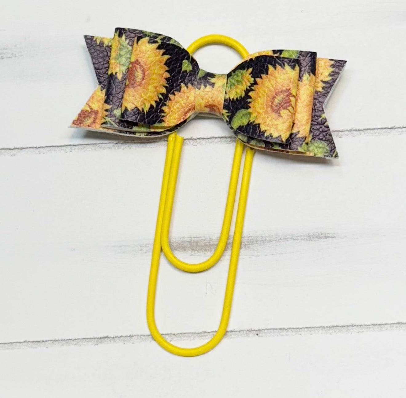 Sunflower Bow Bookmark/Straw Topper