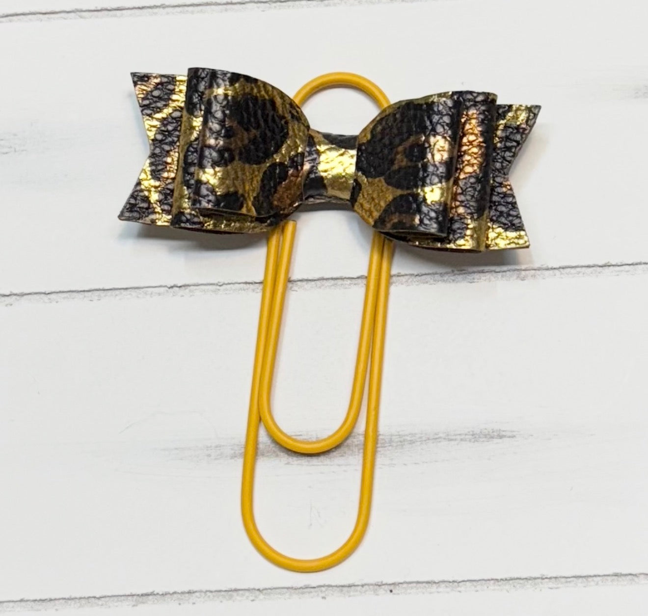 Leopard Animal Print Bow Bookmark/Straw Topper