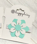 Turquoise Island Flower Clip 2.5"