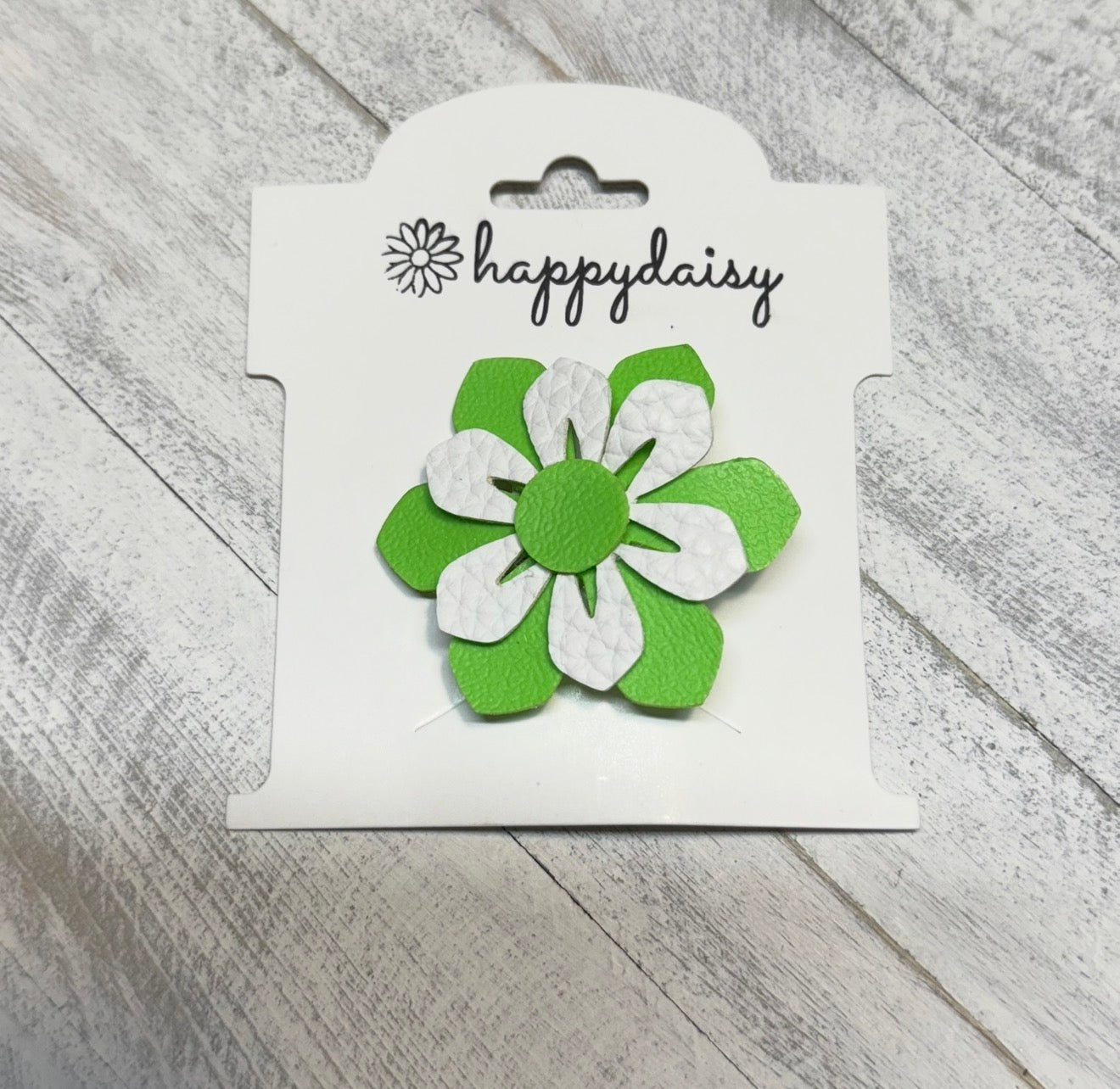 Lime Green Island Flower Clip 2"