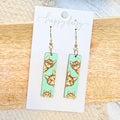 Kitty Cat Wooden Bar Earrings