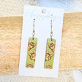 Kitty Cat Wooden Bar Earrings