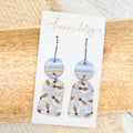 Bees on Blue Lizzie Earrings