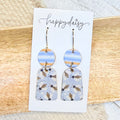 Bees on Blue Lizzie Earrings