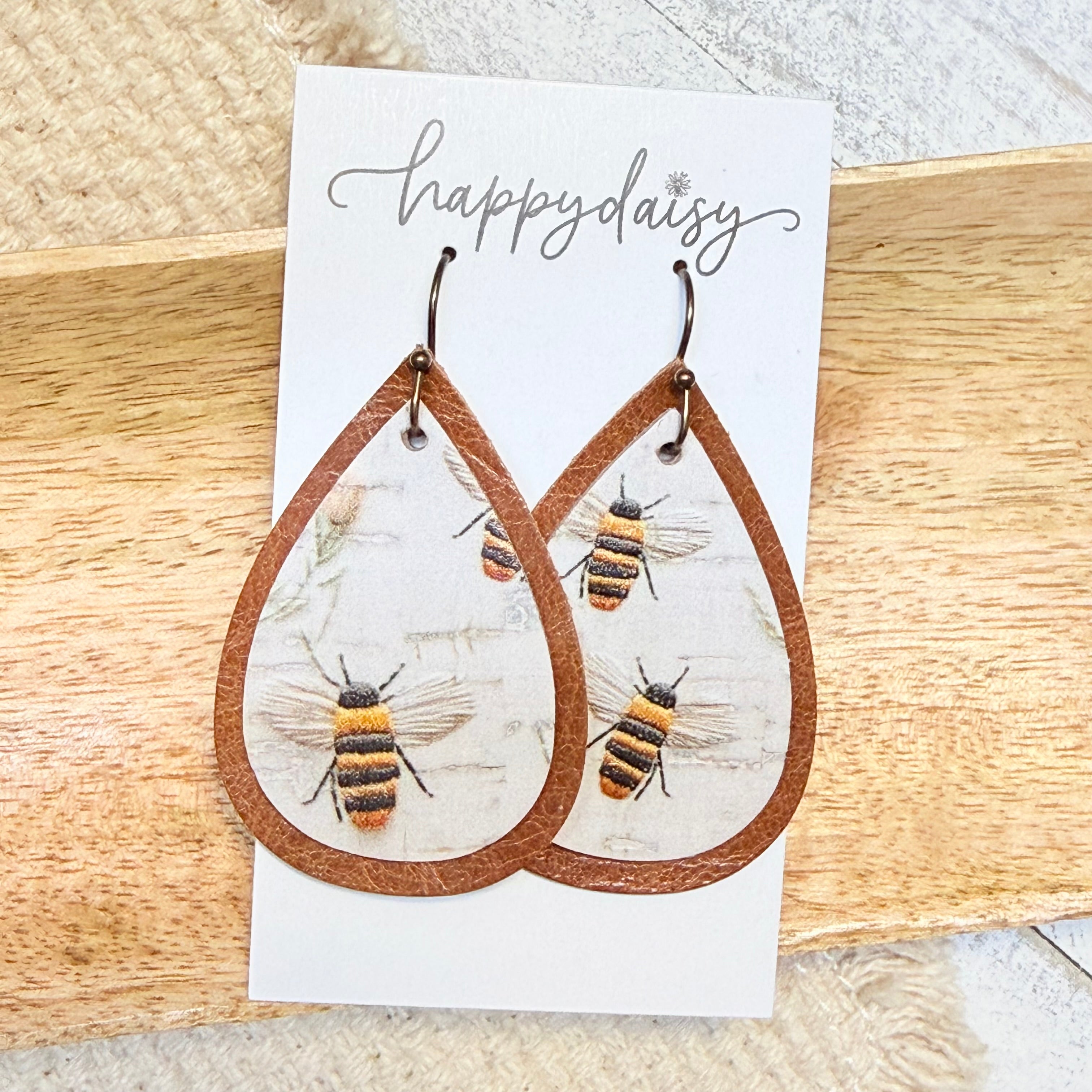 Bees Teardrop Earrings