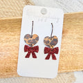 Leopard Animal Print Heart Earrings