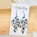 Seafoam Green Animal Print Wisteria Earrings