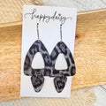 Leopard Animal Print Faux Leather Earrings