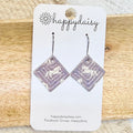 Mustang Meadow Lavendar Horse Print Jimmie Earrings